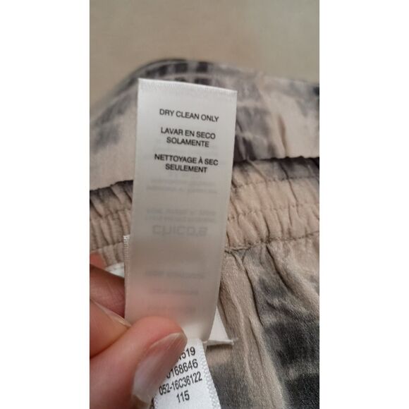 Chico's Skirt Womens Plus Size 1 Grey Tie Dyed Long Maxi Flowy with Fringe Hem - Picture 7 of 8